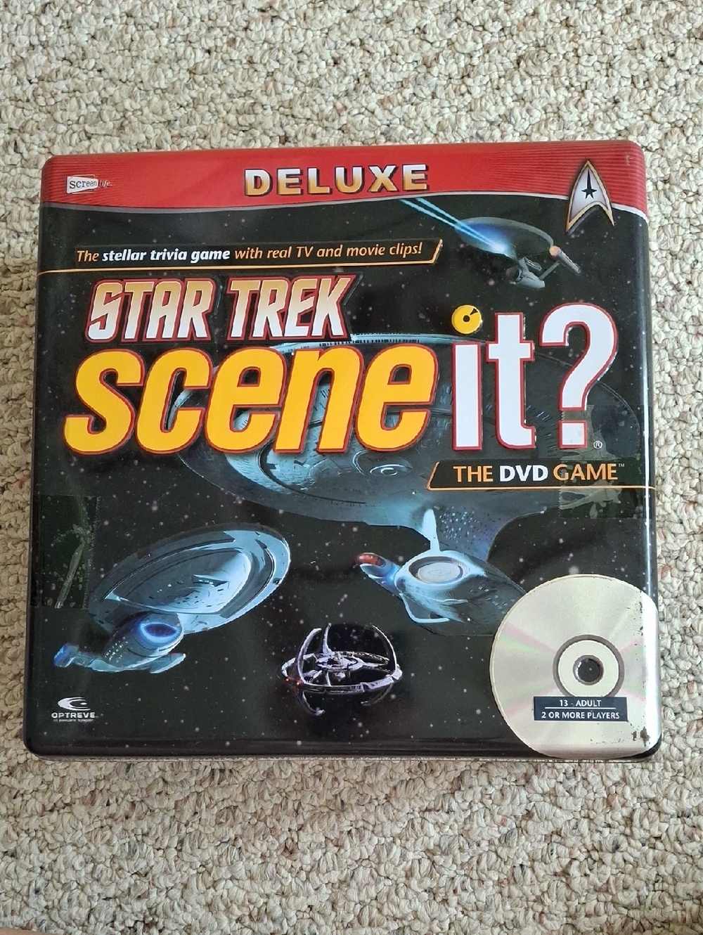 NIB Star Trek Scene It? Deluxe Tin Edition DVD Trivia Game